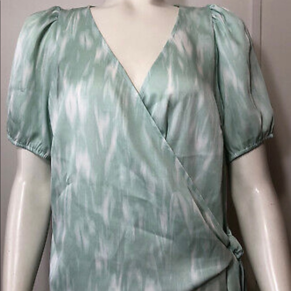 Nine West Wrap Front Blouse